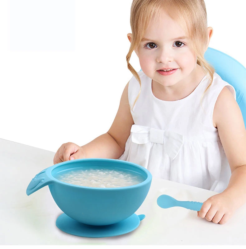 High Temperature Resistance Silicone Baby Bowl Baby Feeding Silicone Bowls with Super Suction for Babies Kids Toddlers