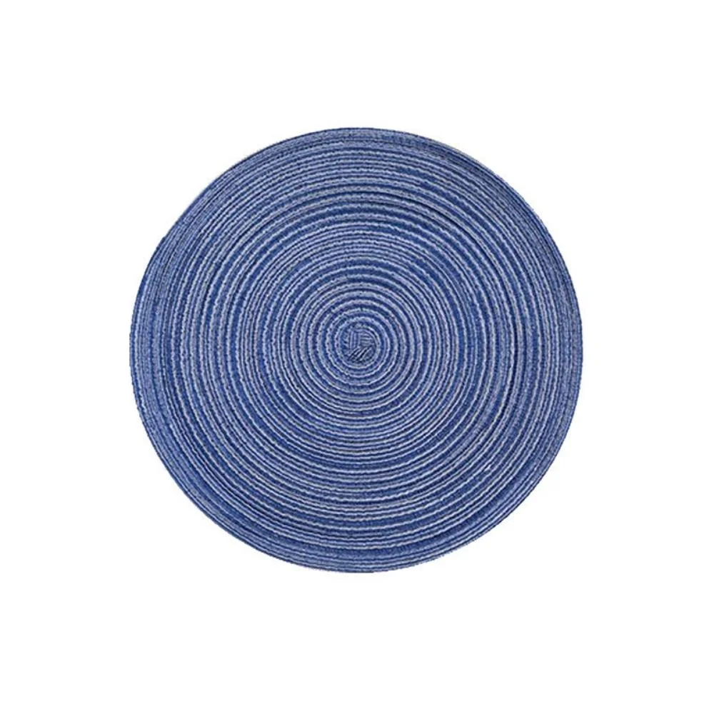 Elegant Placemats Round Design Insulation Pad Heat-Resistant Dining Table Mat Anti-Slip Dinnerware Placemat Bl22096