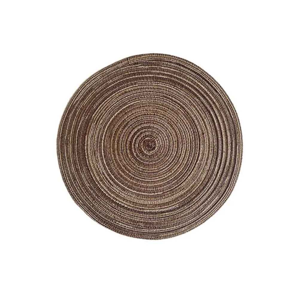 Elegant Placemats Round Design Insulation Pad Heat-Resistant Dining Table Mat Anti-Slip Dinnerware Placemat Bl22096