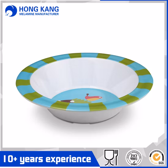Tigela de arroz para alimentos em melamina multicolorida com design personalizado